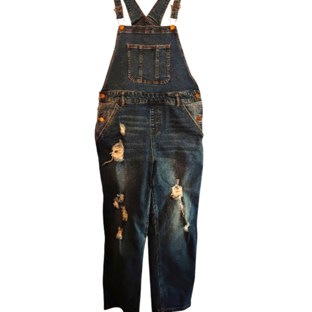 No Boundaries Distressed Overalls